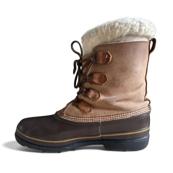 Sorel Vintage Caribou Waterproof Winter Snow Boots Warm Outdoor Shoes Brown 13 - Picture 6 of 14
